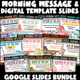 Digital Daily Morning Messages Google Slides Year Long Bun