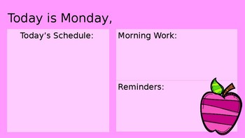 Preview of Digital Morning Meeting Daily Schedule and Morning Work Template
