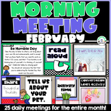 Digital Morning Meeting Slides February: Holiday, Share, R