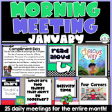 Digital Morning Meeting Slides January Holiday, Share, Rea