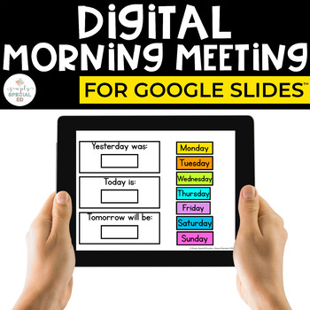 Preview of Digital Morning Meeting Real Pictures for Google Slides™ | Special Education