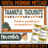 Digital Daily Morning Messages Google Slides November Morn