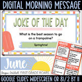 Digital Daily Morning Messages Google Slides June Morning Meeting