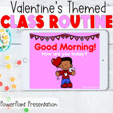 Digital Morning Meeting | Valentine's Theme Slides for PowerPoint