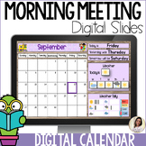 Digital Calendar Morning Meeting PowerPoint Template