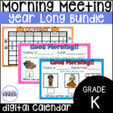 Digital Morning Meeting and Calendar Bundle for Kindergarten