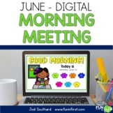 Digital Morning Meeting for 1st Grade - June 
