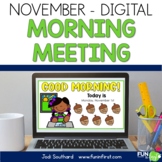 Digital Morning Meeting for 1st Grade - November 