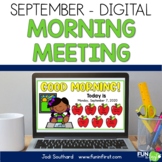 Digital Morning Meeting for 1st Grade - September 