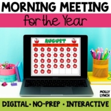 Digital Morning Meeting Activities: Digital Calendar, Math