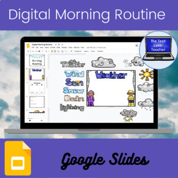Preview of Digital Morning Routine: Weather, School Days, Calendar (Google Slides)