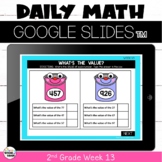 Digital Morning Work Math for Google™ Classroom 2nd Grade Week 13