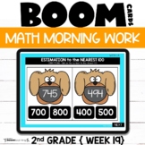 Digital Morning Work {math} for Boom Cards™  2nd Grade Week 19