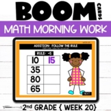 Digital Morning Work {math} for Boom Cards™  2nd Grade Week 20