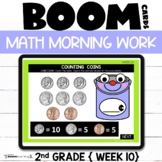 Digital Morning Work {math} for Boom Cards™ Classroom 2nd 