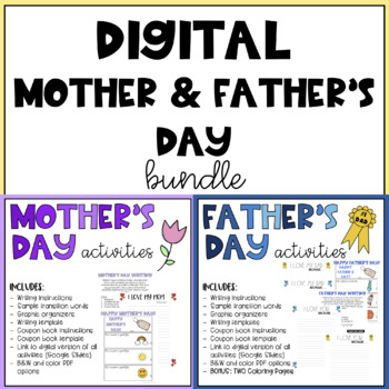Preview of Digital Mother & Father's Day Activities Bundle
