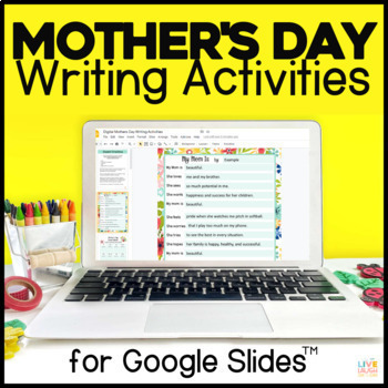 Preview of Digital Mother's Day Writing Activities  with Google Slides™  