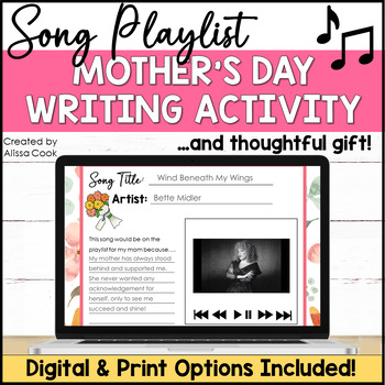 Preview of Digital Mothers Day Activities | Google Slides Song Playlist |  Middle School