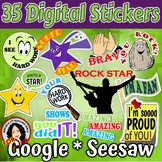 Digital Motivation Stickers Google Classroom and SeeSaw  D