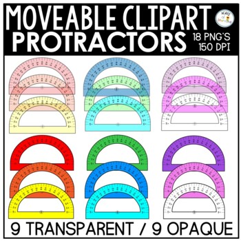 Preview of Protractors Clipart | Movable Math Geometry Tool