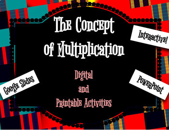 Preview of Digital Moveable Concept of Multiplication Activities - Math Google Slides