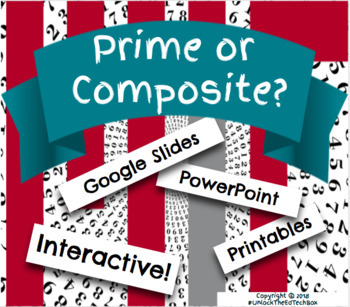 Preview of Digital Moveable Math Prime or Composite Number Activity Google Slide PowerPoint