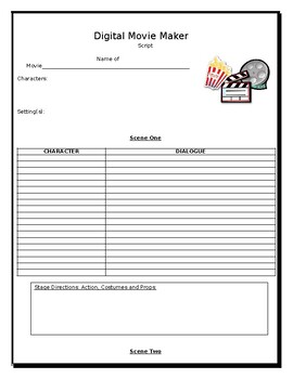 Preview of Digital Movie Maker Script Template