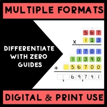 Preview of Digital Multi-Digit Multiplication *Reusable* Worksheet | 5.NBT.5, 4.NBT.5 Guide