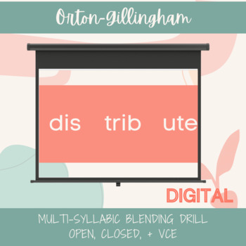 Preview of Digital Multi-Syllabic Blending Drills (Open, Closed, and VCe Syllable Types)