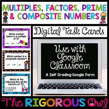 Preview of Digital Multiples, Factors, Prime and Composite Numbers - Test Prep