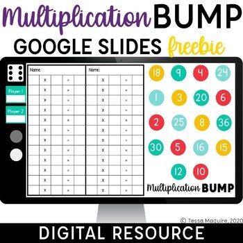 Preview of Digital Multiplication Bump Games | Multiplication Games | Partner Dice Game