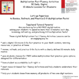 Multiplication Fact Fluency Practice with 30 NO PREP 10-Mi