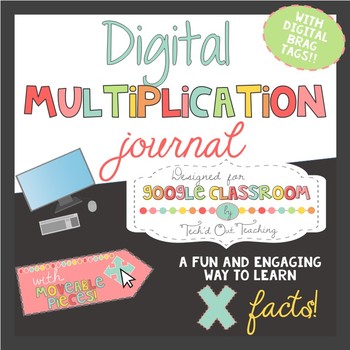 Preview of Digital Multiplication Journal/Interactive Notebook YEAR LONG Distance Learning