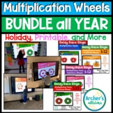 Digital Multiplication Math Wheels Rings Relay Race Growing Bundle