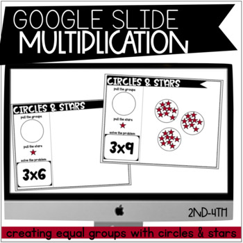 Preview of Digital Multiplication Equal Groups for Google Slides : DISTANCE LEARNING