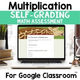 Digital Multiplication SELF-GRADING Assessments for Google