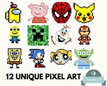 Preview of Digital Multiplication Table 1 - 12: Google Sheets Pixel Art Magic!