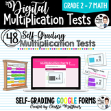 Digital Multiplication Test Forms 0-10 & 0-12 with Cuisena