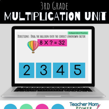 Preview of Digital Multiplication Unit: 3rd Grade {Google Slides}
