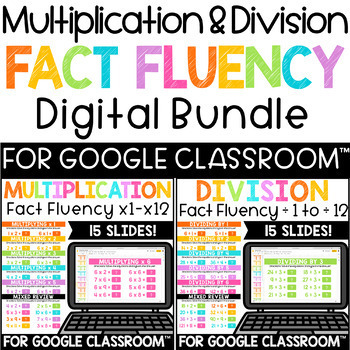 Preview of Multiplication and Division Math Fact Fluency Practice Digital Resources Bundle
