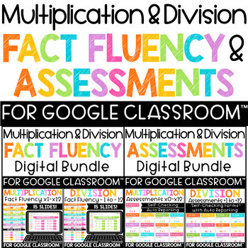 Preview of Multiplication and Division Fact Fluency Practice & Assessment Digital Resources