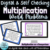 Digital Multiplication as a Comparison Word Problem Task Cards
