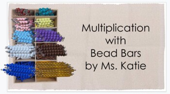 Preview of Digital Multiplication with Montessori Bead Bars-FULLY EDITABLE