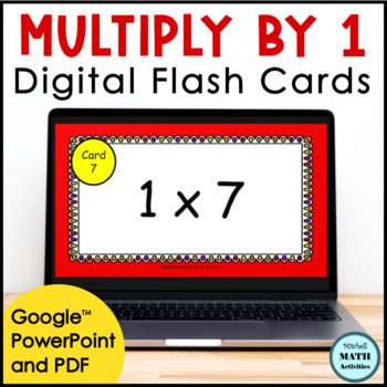 Preview of Digital Multiply by 1 Flash Cards for Multiplication Fact Fluency