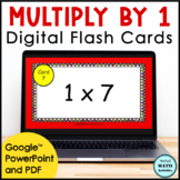 Digital Multiply by 1 Flash Cards for Multiplication Fact Fluency