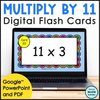 Preview of Digital Multiply by 11 Flash Cards for Multiplication Fact Fluency