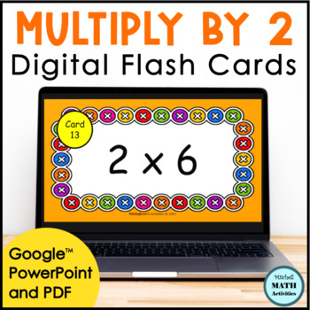 Preview of Digital Multiply by 2 Flash Cards for Multiplication Fact Fluency