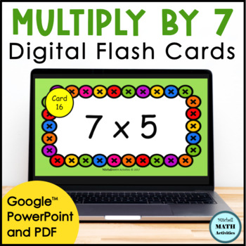 Preview of Digital Multiply by 7 Flash Cards for Multiplication Fact Fluency