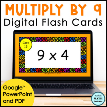 Preview of Digital Multiply by 9 Flash Cards for Multiplication Fact Fluency