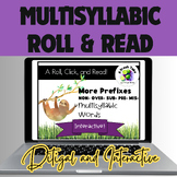 Digital Multisyllabic Words/Sentences Roll & Read NON OVER
